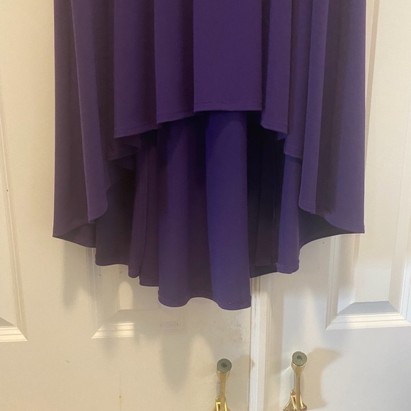Purple sleeveless high-low dress by Sangria, size 10, built-in … - Picture 6 of 12
